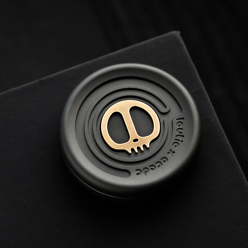 Black Gold Devil aluminum alloy Snap Coin