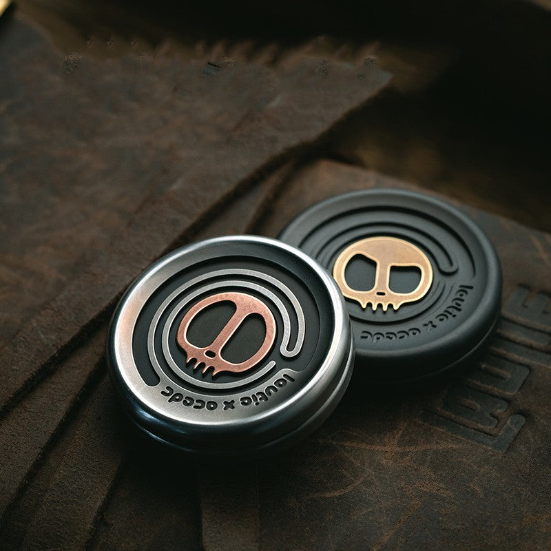 Black Gold Devil aluminum alloy Snap Coin