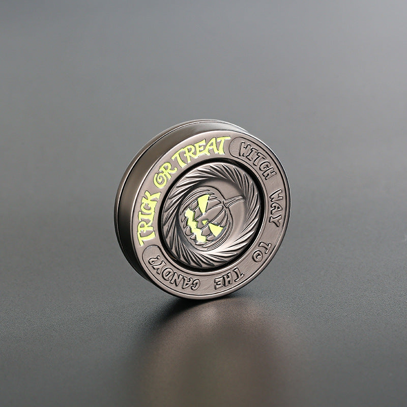 Mini Metal Titanium Fidget Spinner Evil Pumpkin