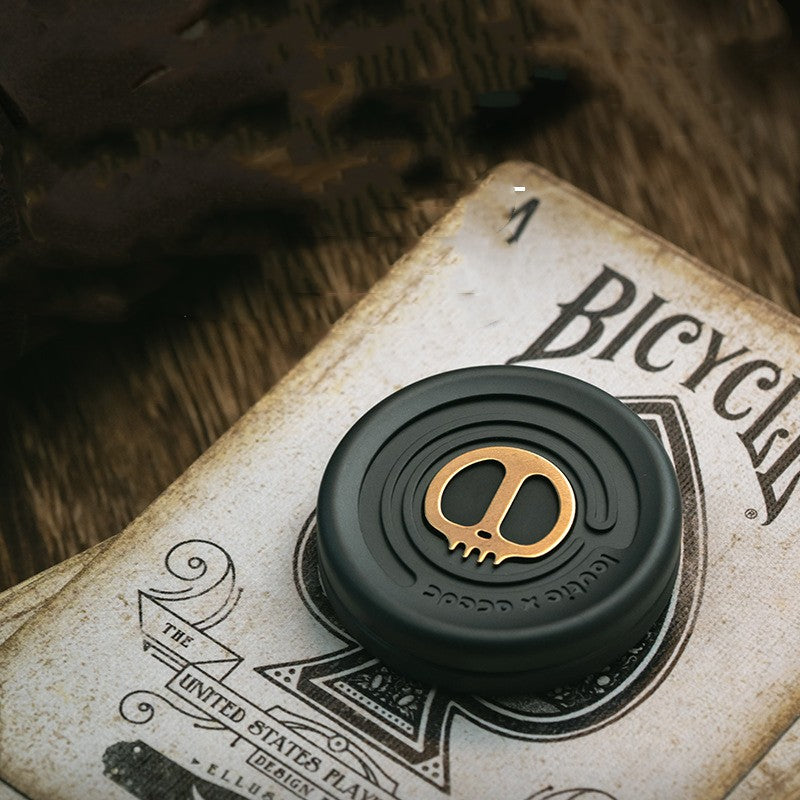 Black Gold Devil aluminum alloy Snap Coin